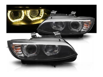 Xenon koplampen Yellow LED DRL Black geschikt voor BMW E92, Auto-onderdelen, Verzenden, Nieuw, Universele onderdelen