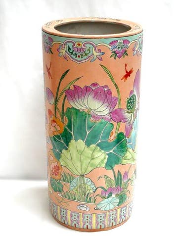 Porte-parapluies - Porcelaine - émail peint à la main
