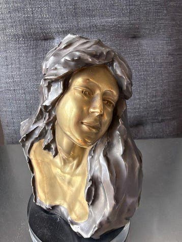 gianni visentin - sculptuur, Donna - 21 cm - platina