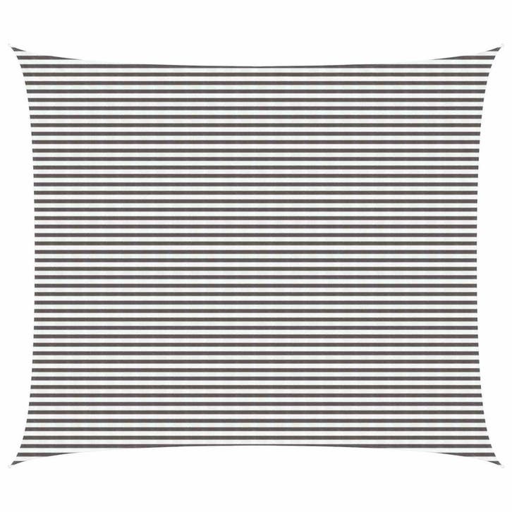 vidaXL Zonneschaduwzeil 6 x 7 m HDPE Rechthoekig Lichtgrijs, Jardin & Terrasse, Parasols, Envoi