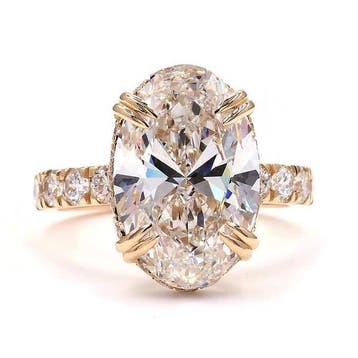 Ring - 18 karaat Geel goud - 8.00ct. tw. Diamant (Lab-grown)