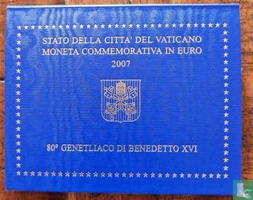 Vaticaan 2 euro 2007 (folder) 80ste verjaardag van paus..., Postzegels en Munten, Munten | Europa | Euromunten, Verzenden, Vaticaanstad