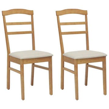 Lot 2 chaises bois hevea massif - Retour client - 40%, Verzenden, Klassiek / Vintage