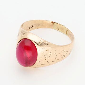 Bague - 14 carats Or jaune - rubis, Bijoux, Sacs & Beauté, Bagues