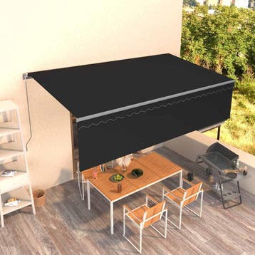 vidaXL Handmatig Zonnescherm 5 x 3 m Antraciet 100%, Verzenden, Nieuw