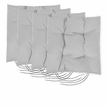 Gardenista  4 Premium Stoelkussen 40x40cm grijs (Kussens), Ophalen of Verzenden, Nieuw