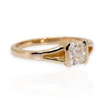 Bague - 18 carats Or jaune - 1.01ct. tw. Diamant (Naturelle)