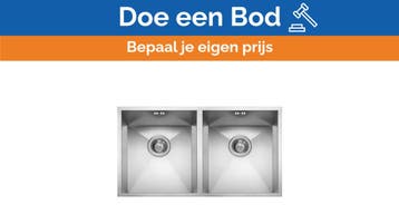 Bieden: Foster Quadra double stainless steel, Doe-het-zelf en Bouw, Ophalen of Verzenden, Nieuw