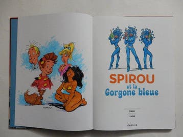 Spirou et Fantasio - Spirou et la Gorgone bleue + dédicace, Nieuw