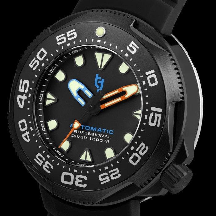 Tecnotempo - Divers 1000M Professional Diver - Automatic, Handtassen en Accessoires, Horloges | Heren