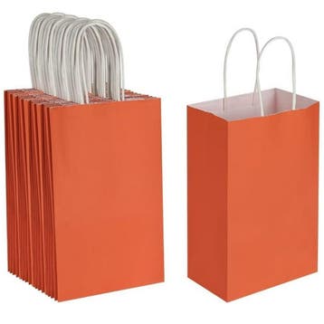 Fako Bijoux - 12 Oranje Papieren Uitdeeltasjes - 16x8x22cm -, Verzenden