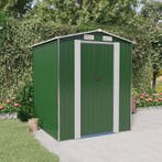 vidaXL Tuinschuur 192x191x223 cm gegalvaniseerd staal groen, Verzenden, Nieuw