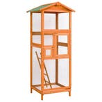 vidaXL Vogelkooi 68x62x166 cm massief vurenhout, Verzenden, Nieuw