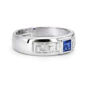 Zonder minimumprijs - Ring Verguld Saffier - Diamant - 18k, Nieuw