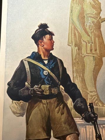 Italië - Militaire ansichtkaart fascisme, milizie MVSN, Gelopen