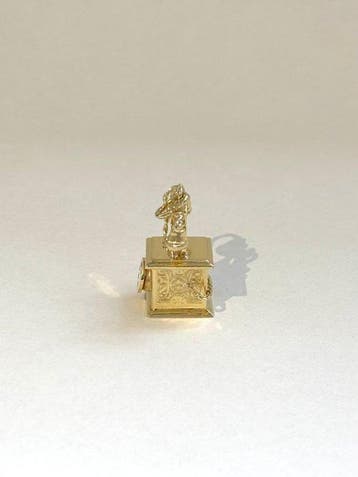 Pendentif - 14 carats Or jaune - Cadran rotatif rétro