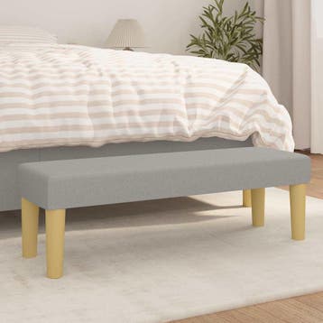 vidaXL Bankje 100x30x30 cm stof lichtgrijs, Verzenden, Nieuw