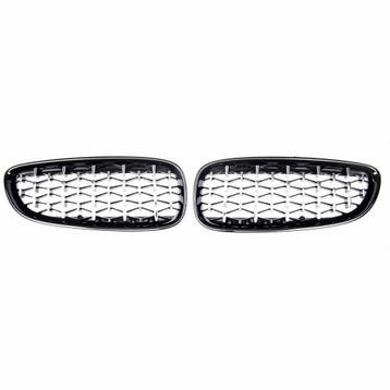 Diamond Nieren (Grillen) Glans Zwart/Zilver BMW Z4 E89 B1890