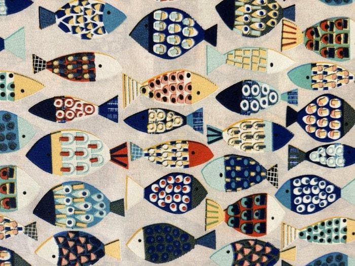 Stof optische Space Age meerkleurige art-deco-stijl, Antiek en Kunst, Antiek | Tapijten, Tafelkleden en Textiel