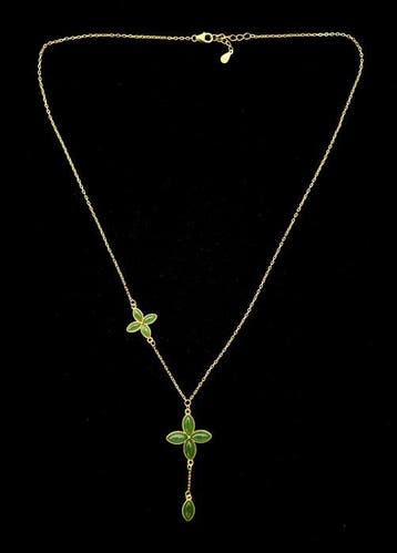 Halsketting - Zilver, Nefrietjade - China (Zonder