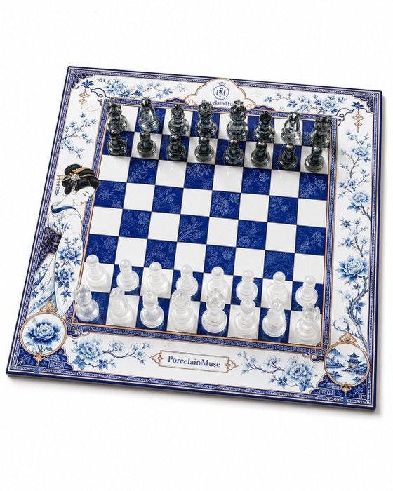 Nyx - PorcelainMuse – Imperial Duality Chess Set | Limited, Antiek en Kunst, Kunst | Designobjecten