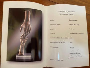 Lucio Olivieri - sculptuur, Sempre - 40 cm - Brons - 2022, Antiquités & Art, Antiquités | Autres Antiquités