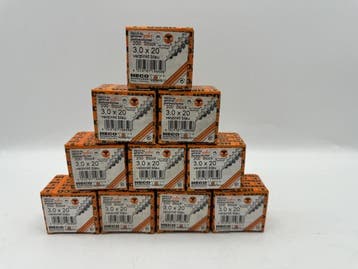 Veiling - Heco schroeven 2000 stuks 3,0x20mm (T10) verzinkt, Nieuw