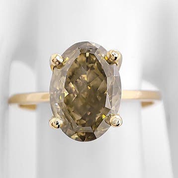 Zonder minimumprijs - Ring - 14 karaat Geel goud - 3.02ct., Handtassen en Accessoires, Ringen, Nieuw