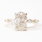 Zonder minimumprijs - Ring - 14 karaat Geel goud - 2.95ct., Handtassen en Accessoires, Ringen, Nieuw