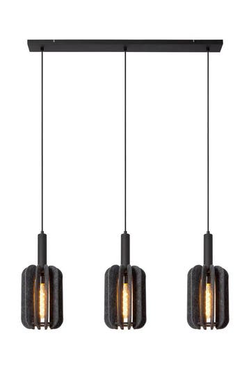Hanglamp Lucide RAFAL -  - 3xE27 - Grijs -, Verzenden, Nieuw