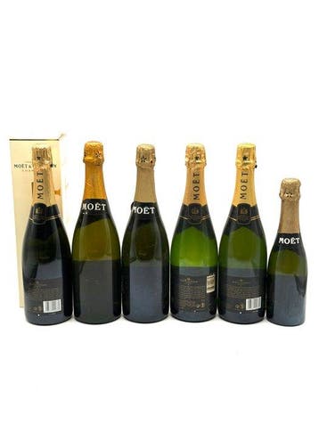 Moët & Chandon, Brut Impérial - Champagne - 6 0,75 & 37,5cl, Verzamelen, Nieuw