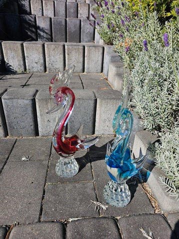 Beeldje - Para szklanych abdzi (2) - Glas, Antiek en Kunst