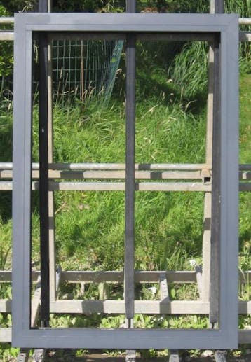 aluminium raam , chassis 83 x 123 antraciet 3 dubbel glas, Ophalen of Verzenden, Raamkozijn