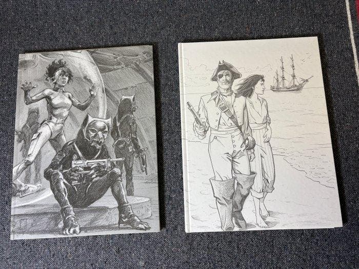 Barbe Rouge / Hans + 2x ex-libris - 2 Album - Beperkte, Livres, BD