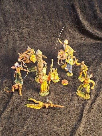 Lineol, Elastolin - Figuur - Indians (14) - Composiet, Nieuw