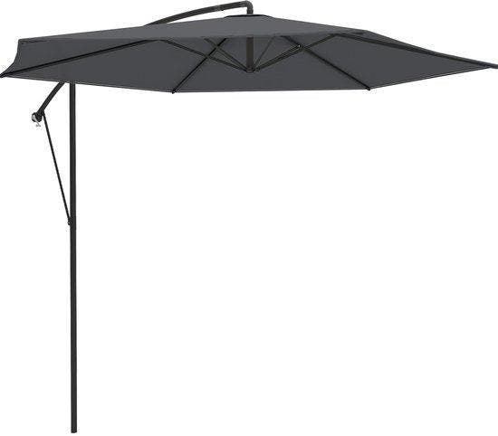 2dekans | LifeGoods Zweefparasol - tot 8 Personen - Ø300cm -, Tuin en Terras, Parasols, Ophalen of Verzenden