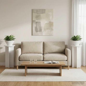 vidaXL Plantenstand 2 st Hoogglans Wit 29,5 x 29,5 x 60 cm, Verzenden, Nieuw