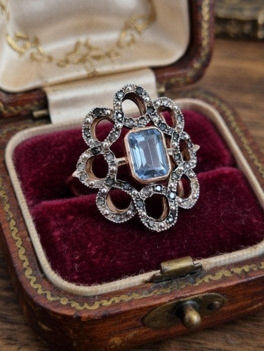 Sans prix de réserve - Bague - 9 carats Argent, Or rose, Bijoux, Sacs & Beauté, Bagues