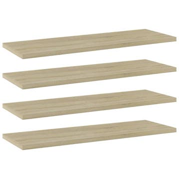 vidaXL Wandschappen 4 st 60x20x1,5 cm spaanplaat sonoma, Verzenden