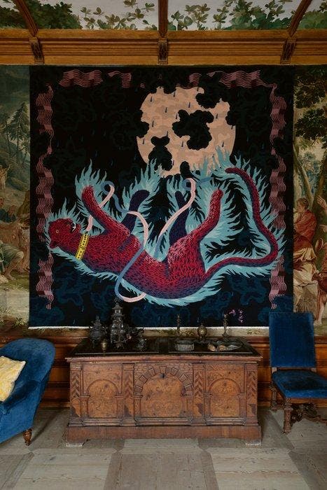 Reuber Henning Laurids Gallée - Tapisserie - 250 cm - 250 cm, Antiquités & Art, Curiosités & Brocante