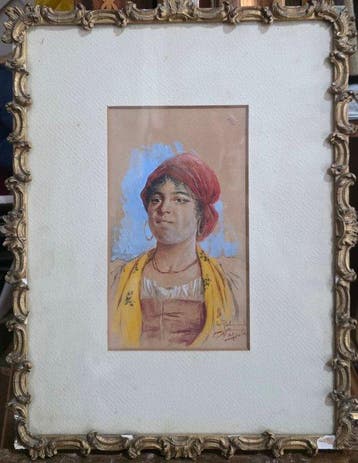 Luigi Palumbo (1859-1916) - Ritratto di popolana, Antiquités & Art, Art | Peinture | Classique