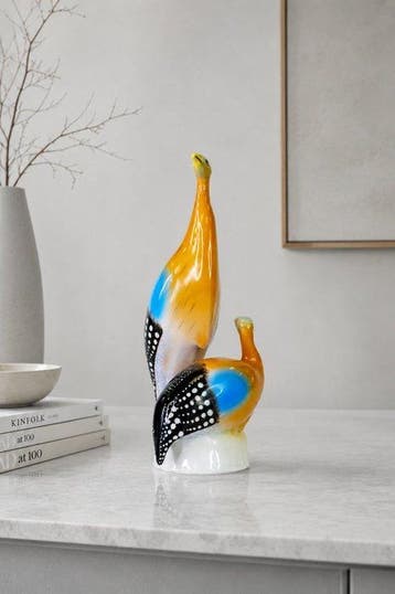 Beeldje - Hollohaza porcelain design pheasant pair figurine