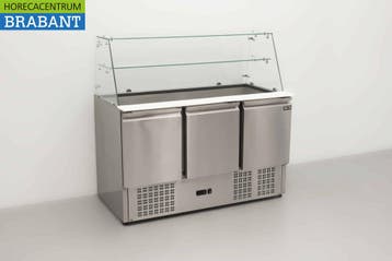 HCB inox Saladette Etabli réfrigéré 3 portes 1/1 GN avec, Verzenden, Nieuw in verpakking