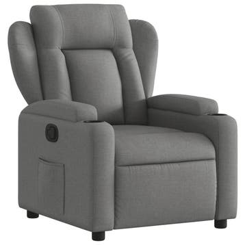 Relaxfauteuil grijs | Retour deal | Sla je slag, Verzenden, 75 tot 100 cm, Zo goed als nieuw, 75 tot 100 cm