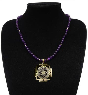 Amethist-Shri Yantra–De Heilige Geometrie van het