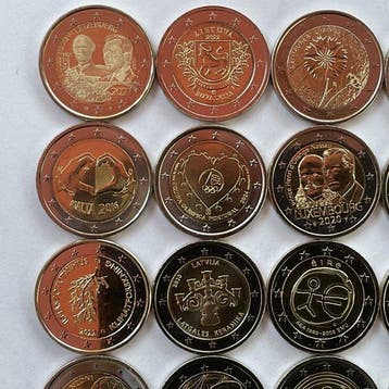 Europa. 2 Euro Various Years (25 munten) (Zonder, Postzegels en Munten