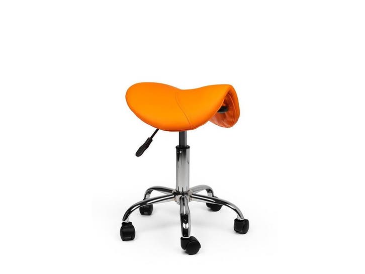 Zadelkruk Oranje - Lage uitvoering, Huis en Inrichting, Krukjes, Nieuw, In hoogte verstelbaar