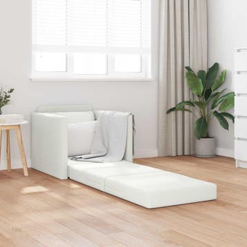 vidaXL Slaapbank / zetel Wit 74 x 77 x 81 cm Kunstleer, Verzenden, Nieuw