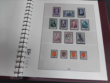 France 1945/1959 - Collection bien suivie dans Album Lindner, Postzegels en Munten, Gestempeld