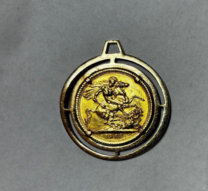 Verenigd Koninkrijk. Elizabeth II. Sovereign 1966, Postzegels en Munten, Munten | Europa | Niet-Euromunten
